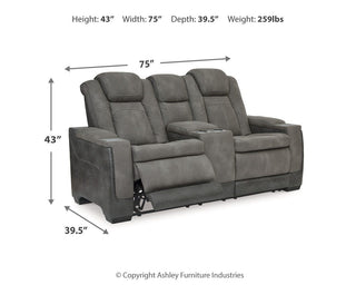Next-Gen Durapella PWR REC Loveseat/CON/ADJ HDRST Faux Leather