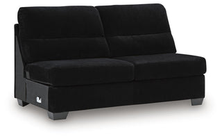 SimpleJoy Armless Loveseat Velvet Chenille
