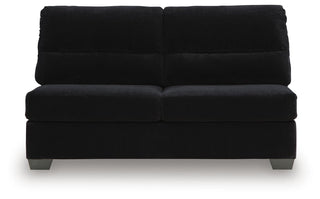 SimpleJoy Armless Loveseat Velvet Chenille