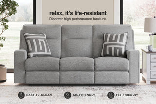 Biscoe Power Reclining Sofa and Loveseat