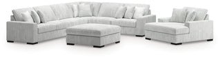 Stupendous 4-Piece Sectional, Oversized Chaise and Ottoman