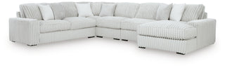 Stupendous 5-Piece Sectional with Chaise Velvet