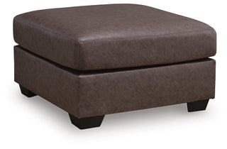 WillowBend Oversized Accent Ottoman Faux Leather