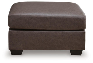 WillowBend Oversized Accent Ottoman Faux Leather