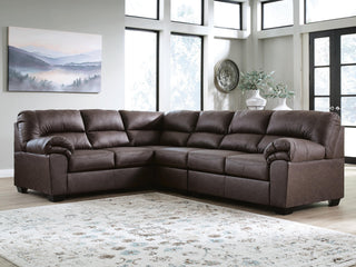 WillowBend 3-Piece Sectional Faux Leather - Left Arm Facing