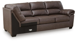 WillowBend RAF Sofa w/Corner Wedge Faux Leather