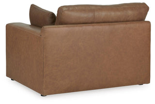 Emilia Corner Chair Leather - Caramel, Right Arm Facing