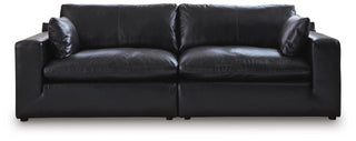 Emilia 2-Piece Sectional Loveseat Leather