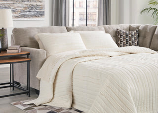 Mahoney 2-Piece Sleeper Sectional with Chaise Chenille