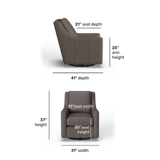 Murph Leather Swivel Glider