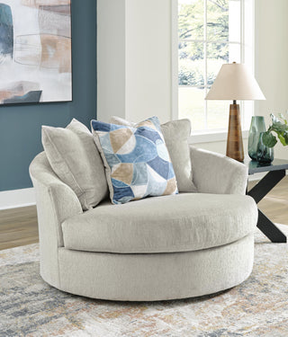 Maxon Place Oversized Swivel Accent Chair Chenille