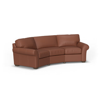 Vail Leather Conversation Sofa