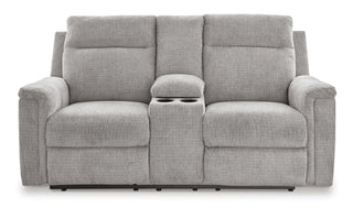 Barnsana DBL REC PWR Loveseat w/Console Chenille
