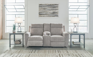 Barnsana DBL REC PWR Loveseat w/Console Chenille