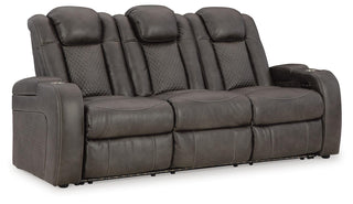 Fyne-Dyme PWR REC Sofa with ADJ Headrest Faux Leather
