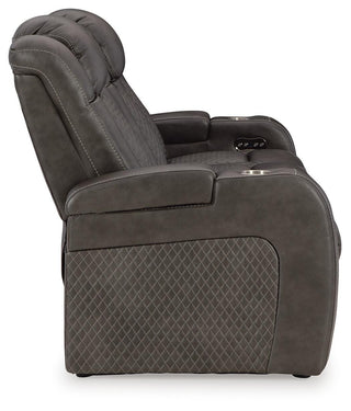 Fyne-Dyme PWR REC Sofa with ADJ Headrest Faux Leather