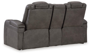 Fyne-Dyme PWR REC Loveseat/CON/ADJ HDRST Faux Leather