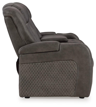 Fyne-Dyme PWR REC Loveseat/CON/ADJ HDRST Faux Leather