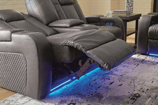 Fyne-Dyme PWR REC Loveseat/CON/ADJ HDRST Faux Leather