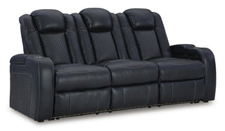 Fyne-Dyme PWR REC Sofa with ADJ Headrest Faux Leather