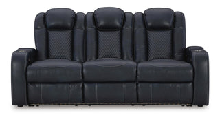 Fyne-Dyme PWR REC Sofa with ADJ Headrest Faux Leather