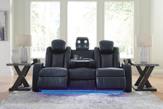 Fyne-Dyme PWR REC Sofa with ADJ Headrest Faux Leather