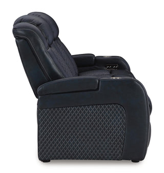 Fyne-Dyme PWR REC Sofa with ADJ Headrest Faux Leather