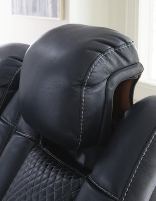 Fyne-Dyme PWR REC Sofa with ADJ Headrest Faux Leather