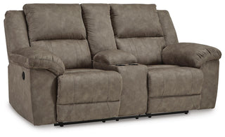 Laresview DBL Rec Loveseat w/Console Faux Leather