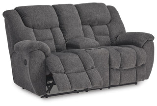 Foreside DBL Rec Loveseat w/Console Next-Gen Nuvella™ Performance Fabric