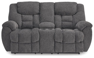 Foreside DBL Rec Loveseat w/Console Next-Gen Nuvella™ Performance Fabric