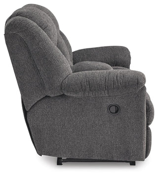 Foreside DBL Rec Loveseat w/Console Next-Gen Nuvella™ Performance Fabric