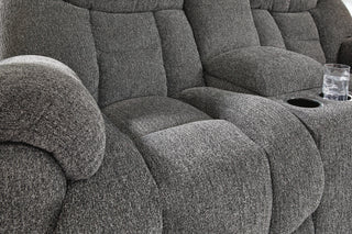 Foreside DBL Rec Loveseat w/Console Next-Gen Nuvella™ Performance Fabric