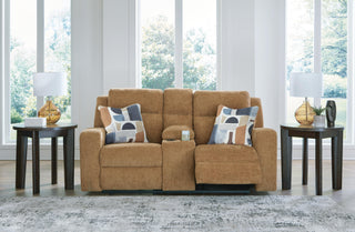 Kanlow DBL Rec Loveseat w/Console Chenille
