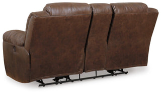 Stoneland DBL Rec Loveseat w/Console Faux Leather