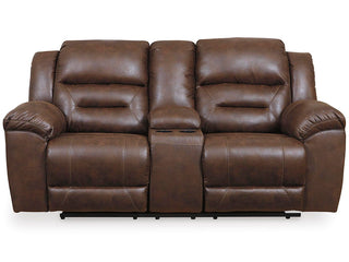 Stoneland DBL REC PWR Loveseat w/Console Faux Leather