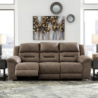 Stoneland Reclining Sofa Faux Leather
