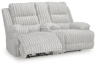 Rhines Falls DBL REC PWR Loveseat w/Console Velvet