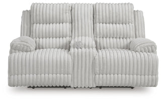 Rhines Falls DBL REC PWR Loveseat w/Console Velvet