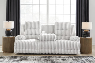 Rhines Falls REC PWR Sofa w/Drop Down Table Velvet