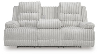 Rhines Falls REC PWR Sofa w/Drop Down Table Velvet