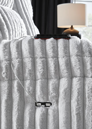Rhines Falls DBL REC PWR Loveseat w/Console Velvet