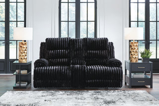 Rhines Falls DBL REC PWR Loveseat w/Console Velvet