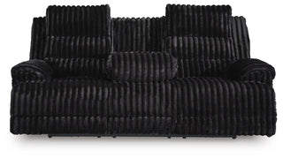 Rhines Falls REC PWR Sofa w/Drop Down Table Velvet