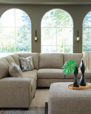 Newellen 3-Piece Sectional and Oversized Ottoman