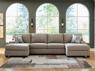 Newellen 3-Piece Sleeper Sectional with Double Chaise Chenille