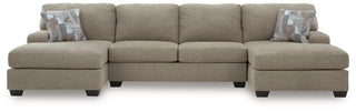 Newellen 3-Piece Sectional with Double Chaise Chenille