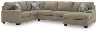 Newellen 3-Piece Sleeper Sectional with Chaise Chenille