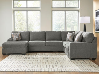 Newellen 3-Piece Sleeper Sectional with Chaise Chenille