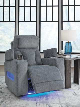 Studio Cave PWR Recliner/ADJ Headrest Chenille Next-Gen Nuvella™ Performance Fabric